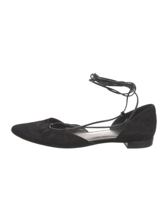 Stuart Weitzman Suede D'Orsay Flats