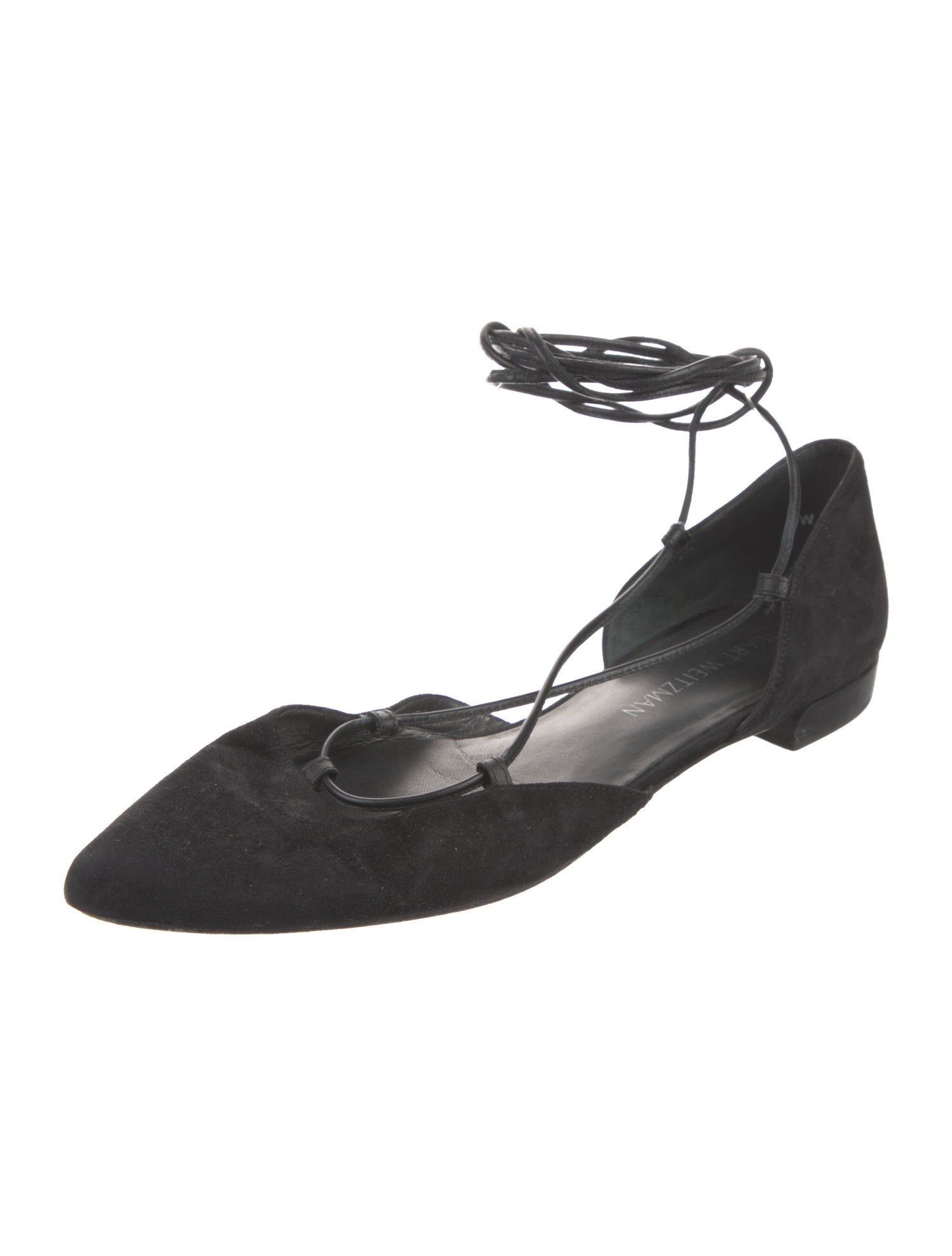 Stuart Weitzman Suede D'Orsay Flats