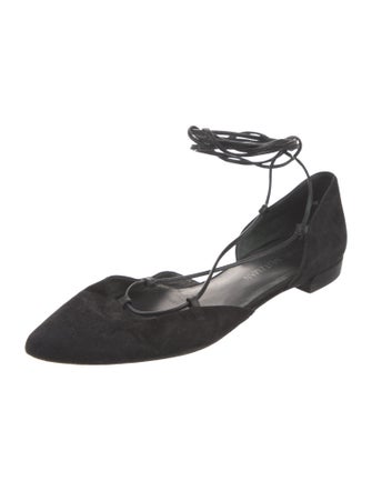Stuart Weitzman Suede D'Orsay Flats