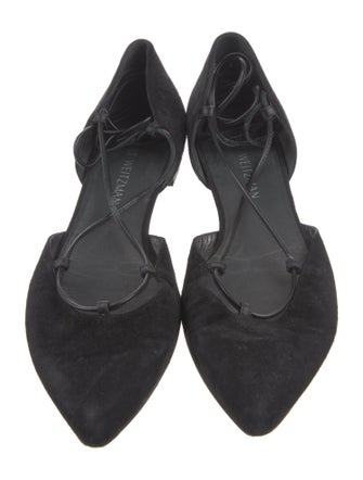 Stuart Weitzman Suede D'Orsay Flats