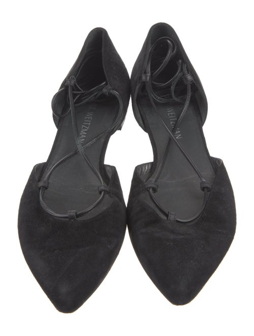 Stuart Weitzman Suede D'Orsay Flats