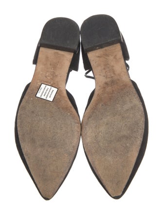 Stuart Weitzman Suede D'Orsay Flats