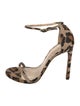 Stuart Weitzman Ponyhair Printed Sandals