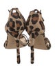 Stuart Weitzman Ponyhair Printed Sandals