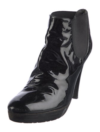 Stuart Weitzman Patent Leather Chelsea Boots