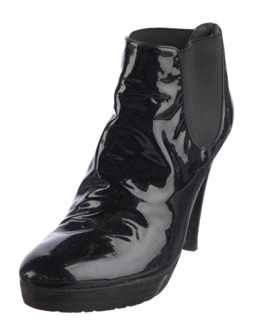 Stuart Weitzman Patent Leather Chelsea Boots