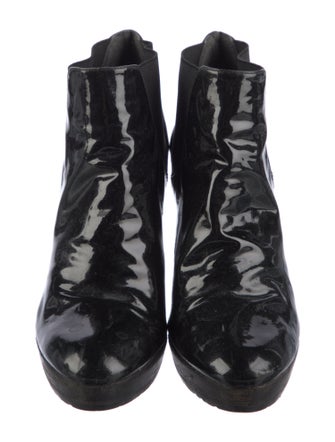 Stuart Weitzman Patent Leather Chelsea Boots