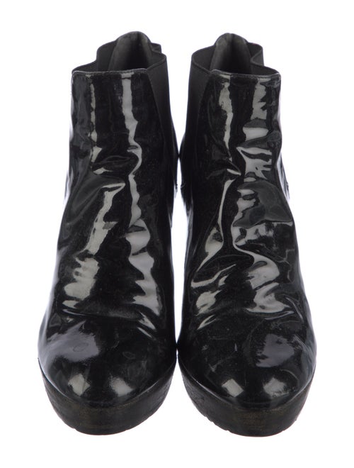 Stuart Weitzman Patent Leather Chelsea Boots