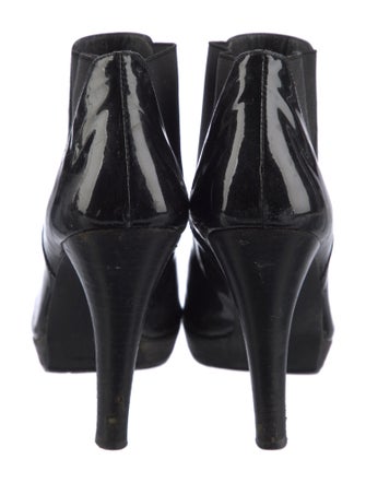 Stuart Weitzman Patent Leather Chelsea Boots