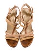 Stuart Weitzman Leather T-Strap Sandals