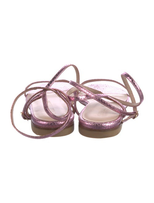 Stuart Weitzman Leather Animal Print Gladiator Sandals