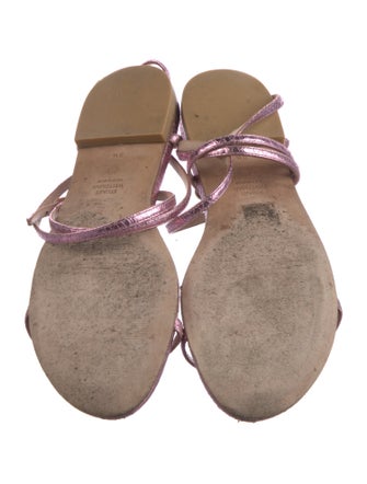 Stuart Weitzman Leather Animal Print Gladiator Sandals