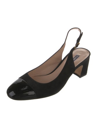 Stuart Weitzman Suede Slingback Pumps