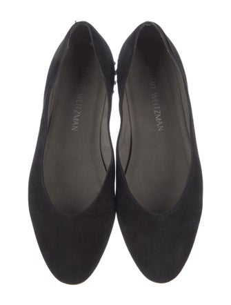 Stuart Weitzman Suede Studded Accents Flats