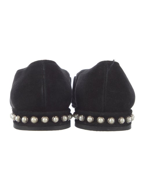 Stuart Weitzman Suede Studded Accents Flats