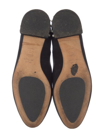 Stuart Weitzman Suede Studded Accents Flats