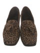 Stuart Weitzman Suede Animal Print Loafers