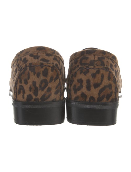 Stuart Weitzman Suede Animal Print Loafers
