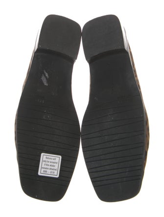 Stuart Weitzman Suede Animal Print Loafers