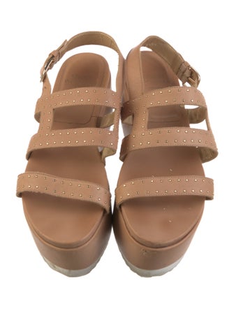 Stuart Weitzman Leather Studded Accents Sandals