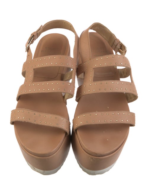 Stuart Weitzman Leather Studded Accents Sandals