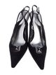 Stuart Weitzman Satin Crystal Embellishments Slingback Pumps