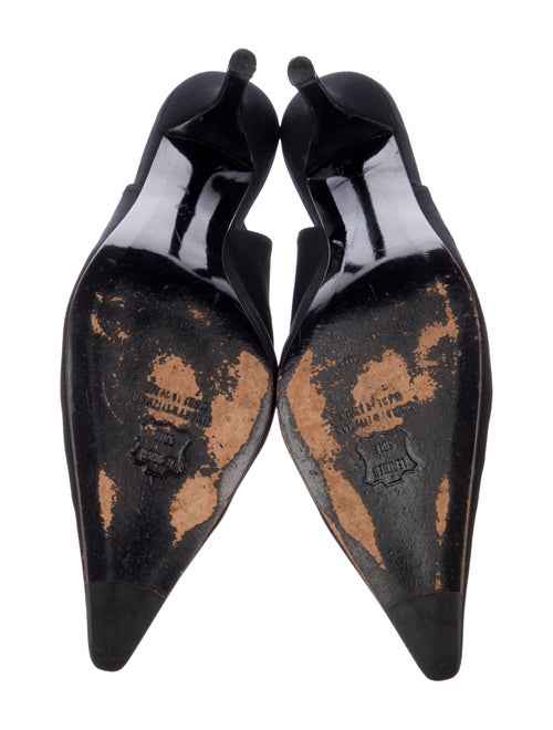 Stuart Weitzman Satin Crystal Embellishments Slingback Pumps