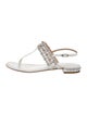 Stuart Weitzman Leather T-Strap Sandals