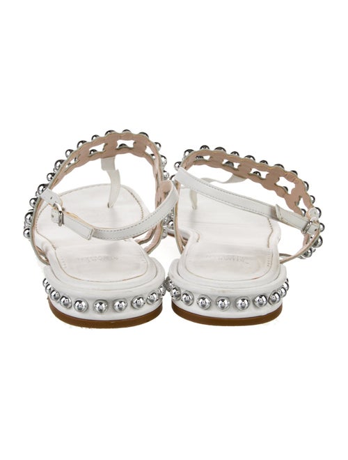 Stuart Weitzman Leather T-Strap Sandals