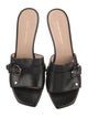 Stuart Weitzman Leather Bow Accents Slides