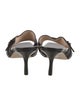 Stuart Weitzman Leather Bow Accents Slides