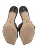 Stuart Weitzman Leather Bow Accents Slides