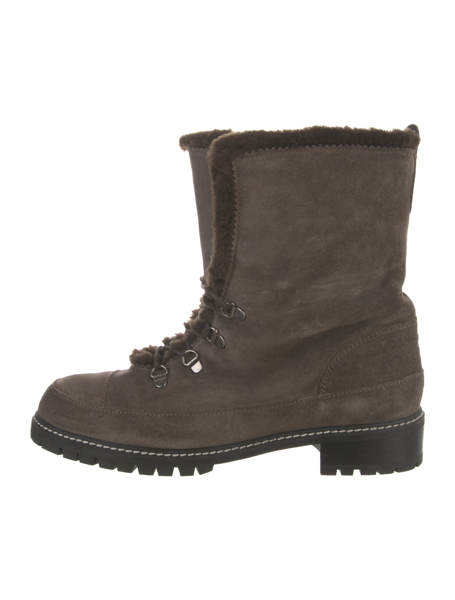 Stuart Weitzman Suede Combat Boots