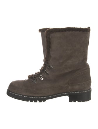 Stuart Weitzman Suede Combat Boots