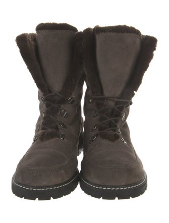 Stuart Weitzman Suede Combat Boots