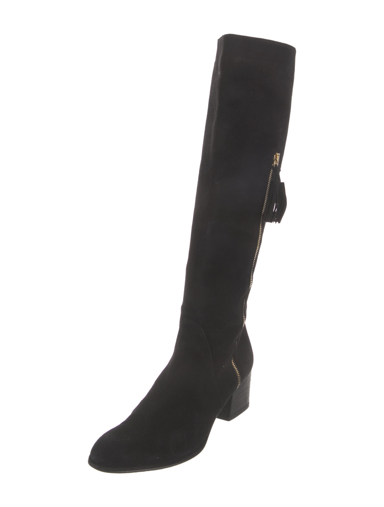 Stuart Weitzman Suede Tassel Accents Boots