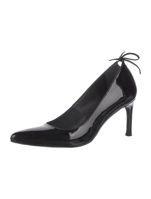 Stuart Weitzman Patent Leather Bow Accents Pumps
