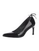 Stuart Weitzman Patent Leather Bow Accents Pumps