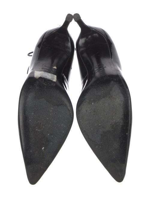 Stuart Weitzman Patent Leather Bow Accents Pumps