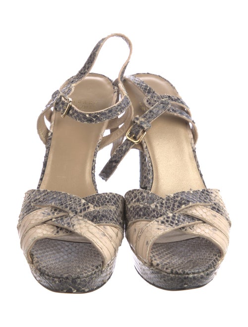 Stuart Weitzman Snakeskin Animal Print Sandals