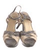 Stuart Weitzman Snakeskin Animal Print Sandals