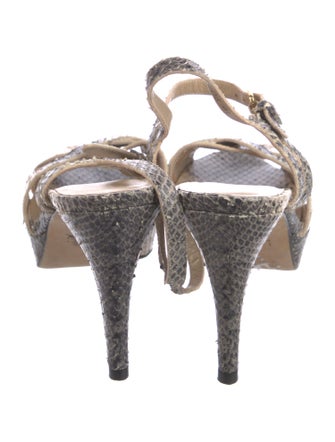 Stuart Weitzman Snakeskin Animal Print Sandals