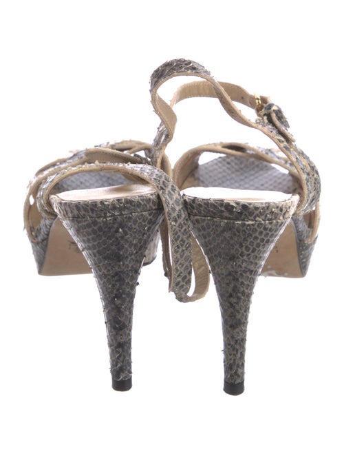 Stuart Weitzman Snakeskin Animal Print Sandals