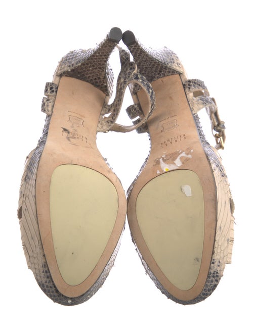 Stuart Weitzman Snakeskin Animal Print Sandals