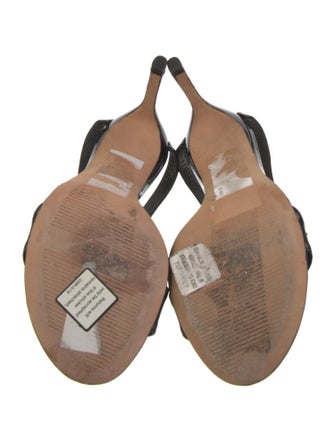 Stuart Weitzman Leather Printed Sandals