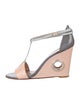 Stuart Weitzman Leather T-Strap Sandals