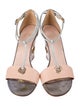 Stuart Weitzman Leather T-Strap Sandals