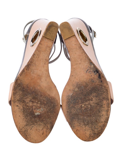 Stuart Weitzman Leather T-Strap Sandals