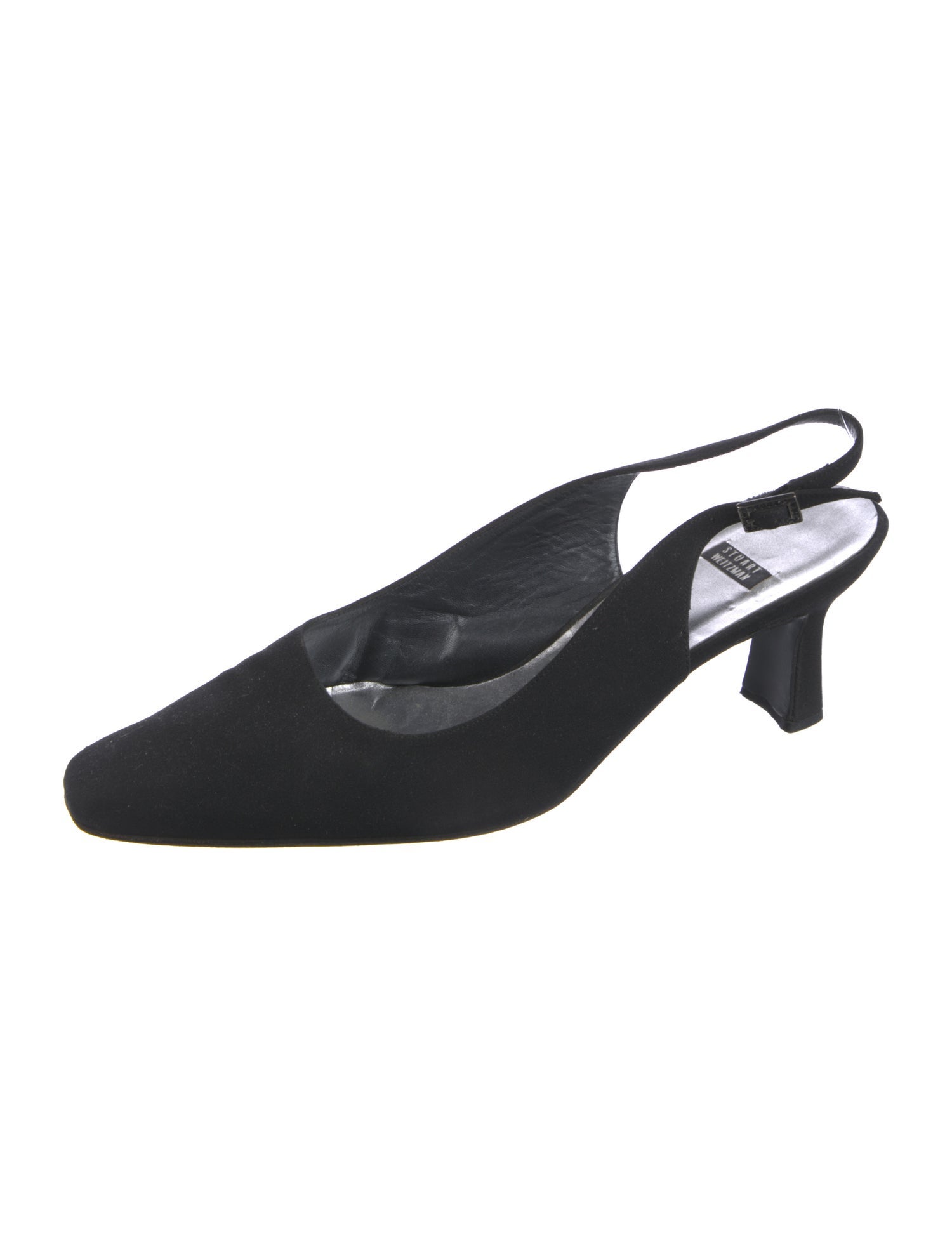 Stuart Weitzman Crystal Embellishments Slingback Pumps