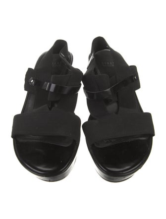 Stuart Weitzman Nylon Cutout Accent Sandals